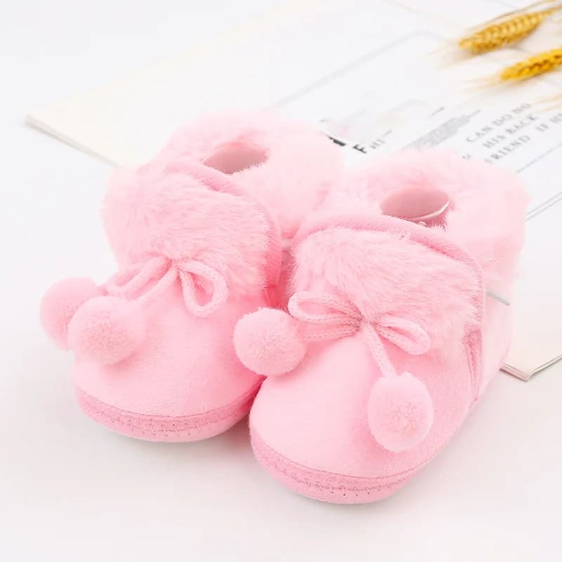 Winter Baby Snow Boots Newborn Warm Booties Soft Sole First Walkers Shoes for Infant Girls Boys Toddler Walking Shoes 0-18Months