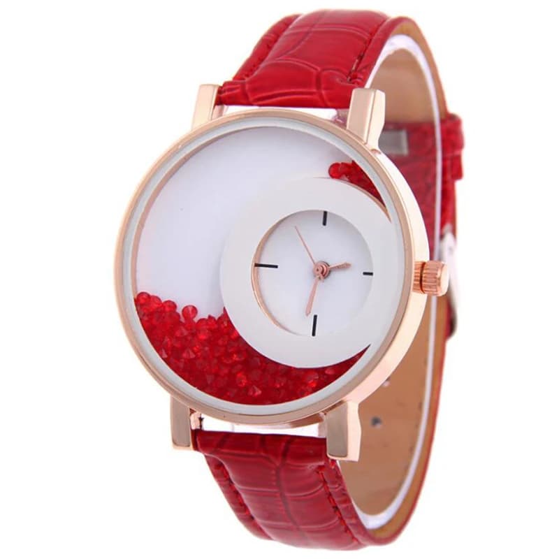 2024 New Fashion Women's Watch Broken Diamond Large Dial Student Watch Casual Fashion Versatile Women's Quartz Belt Watches
