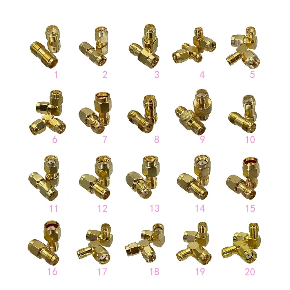 Adapter SMA / RP-SMA to SMA / RPSMA Male Plug & Female Jack Straight & Right angle RF Coaxial connector 1pcs