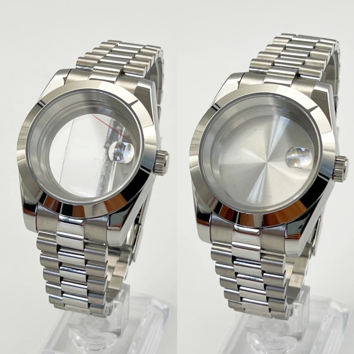 NH35 case, Round three bead watch strap, 36mm/39mm sloping stainless steel case, equipped with NH35 NH36 movement