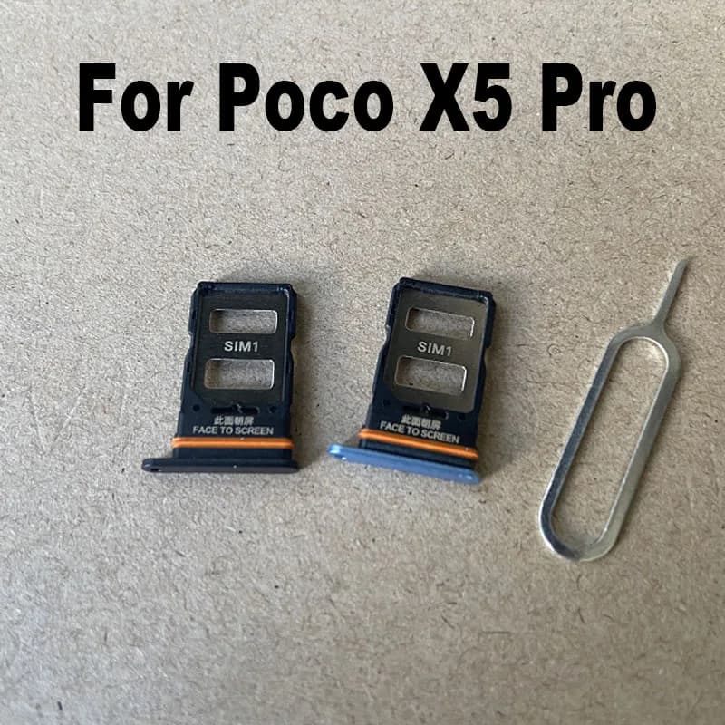 New For Xiaomi Poco X5 PRO 5G Sim Card Tray Slot Holder Socket Adapter Connector Repair Parts Replacement