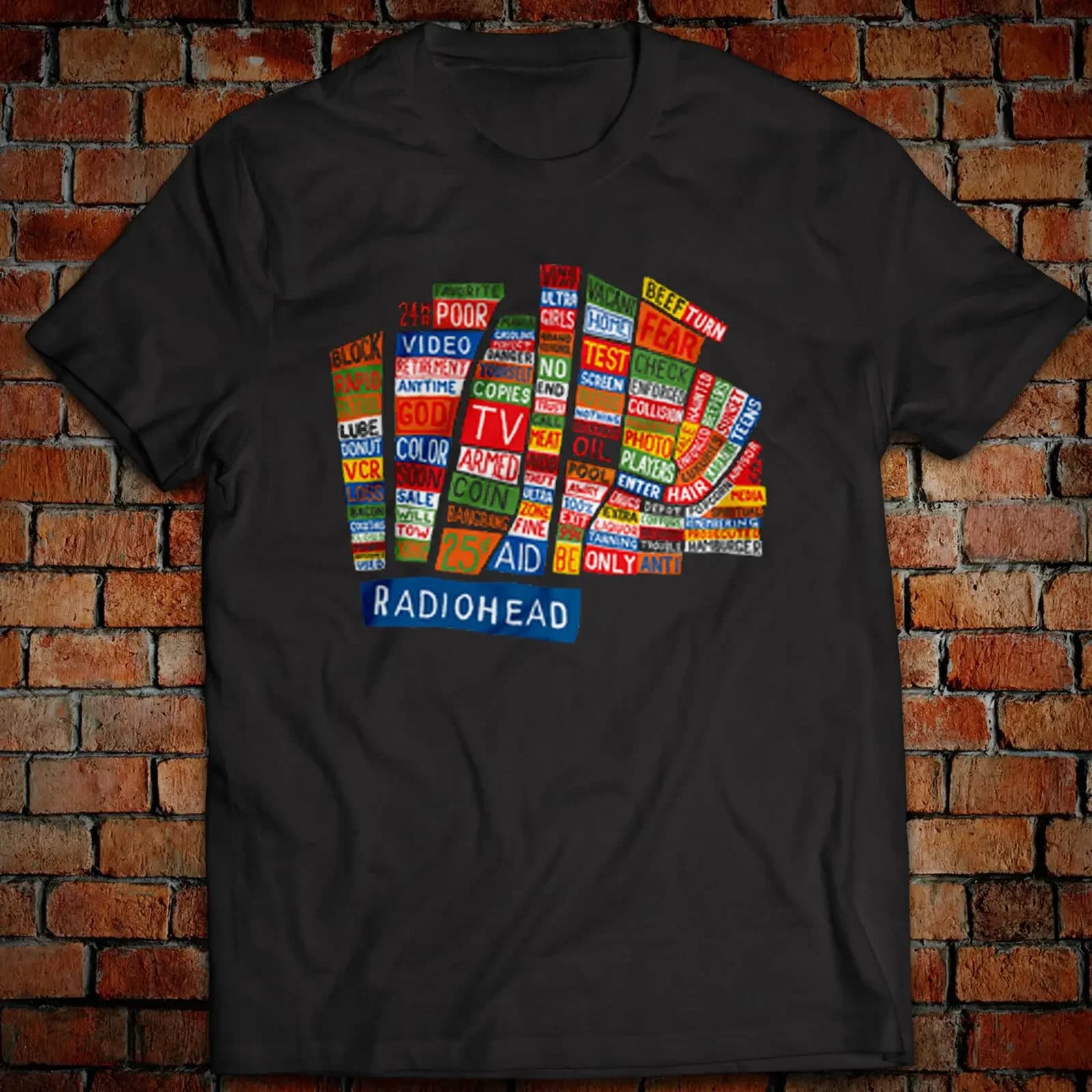 Hail to the Thief Rock Album Radiohead T Shirt Go Sleep There