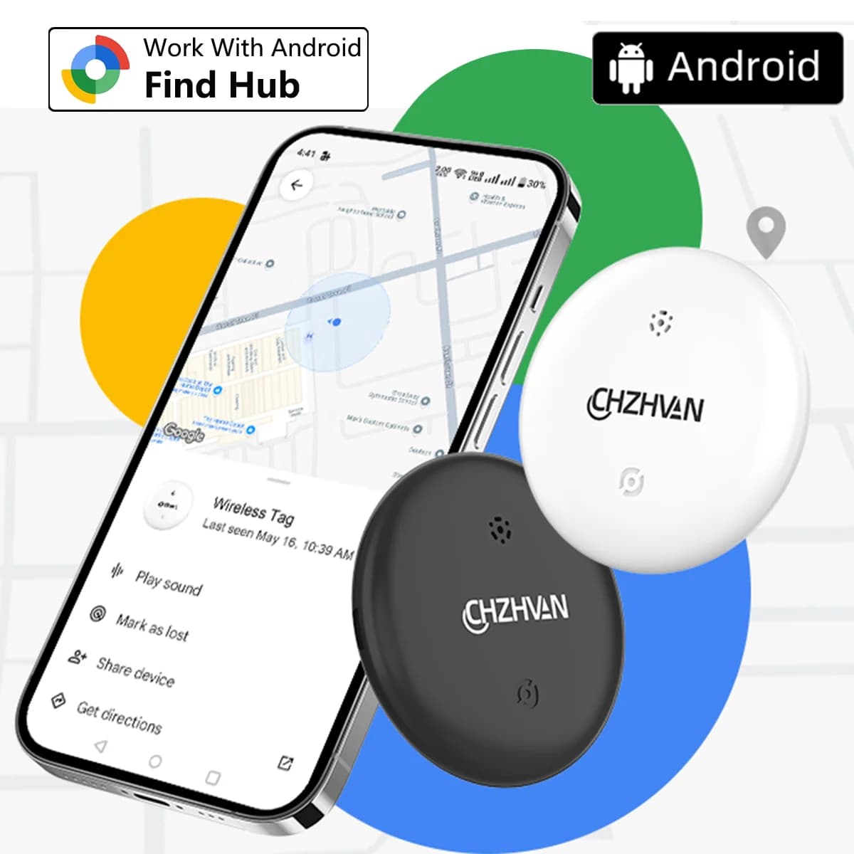 Mini Tracker for only Android Key Finder bike Bag Lost Tracker Smart Bluetooth airtag tracker work with Google Find Hub APP
