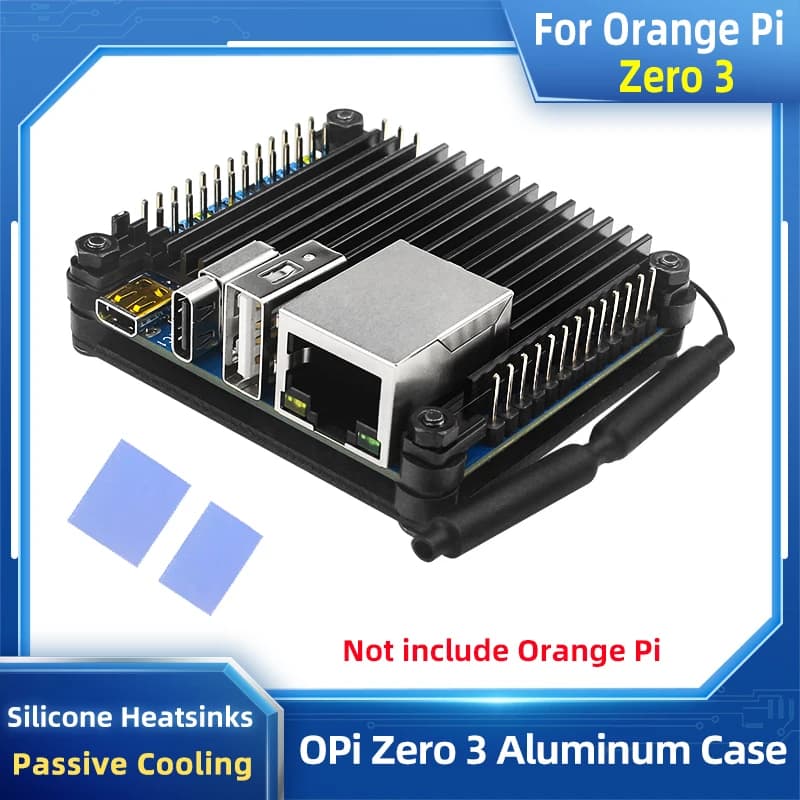 Orange Pi Zero 3 Aluminum Case Metal Passive Cooling Shell Silicone Heatsink for OPI Zero 3 1 2 4GB Board
