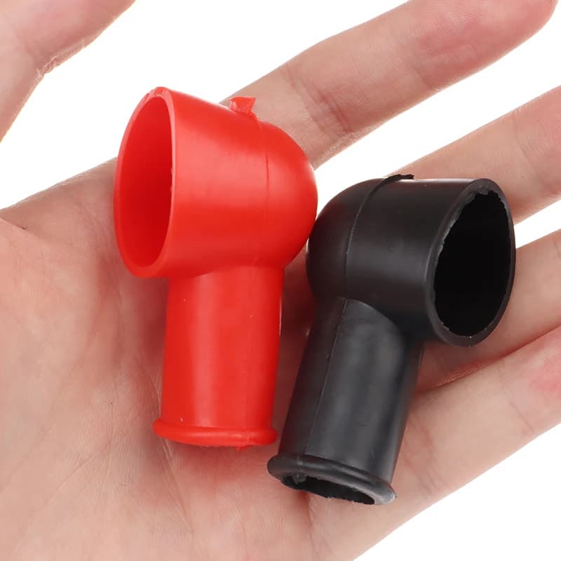 1Pair Universal Car Battery Terminal Protective Covers Round Insulating Caps Protector