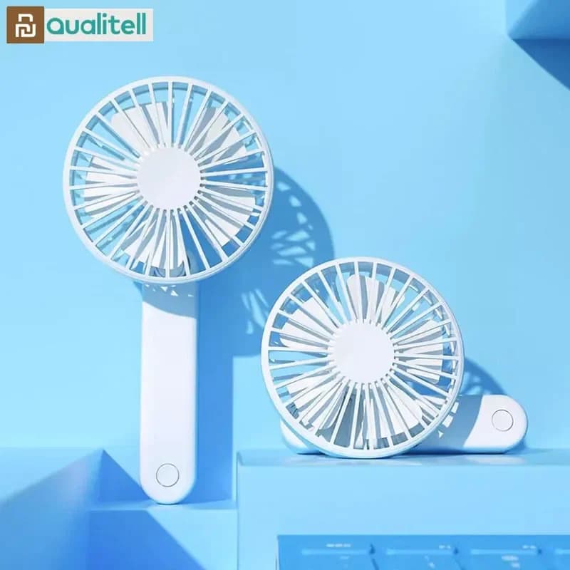 Youpin Qualitell Handheld Fan Three Wind Speeds Portable Handheld Fan USB Rechargeable Handheld Vertical Dual-use