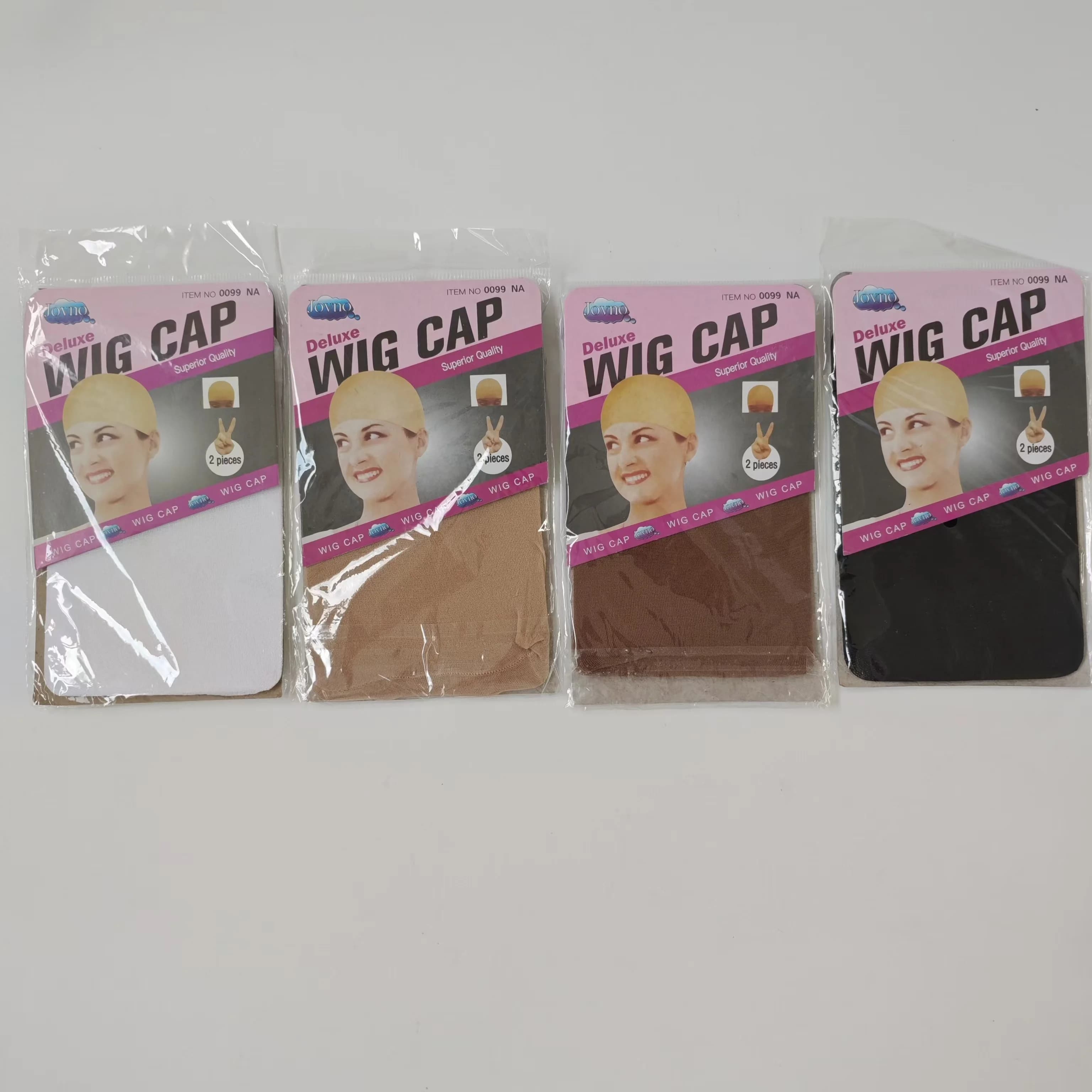 Vesta hair 2Pcs Black/Skin / Dark brown/ White Top Stocking Wig Cap Hair Net For WeaveHair Wig Nets