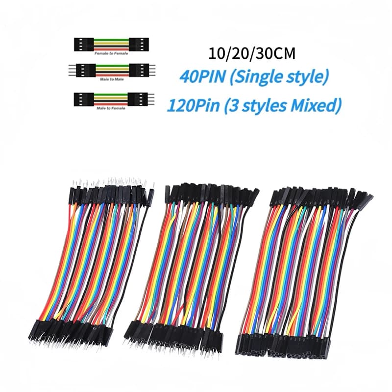 40PIN 10CM 20CM 30CM Dupont Line Male to Male + Female to Male and Female to Female Jumper Dupont Wire Cable for arduino DIY KIT