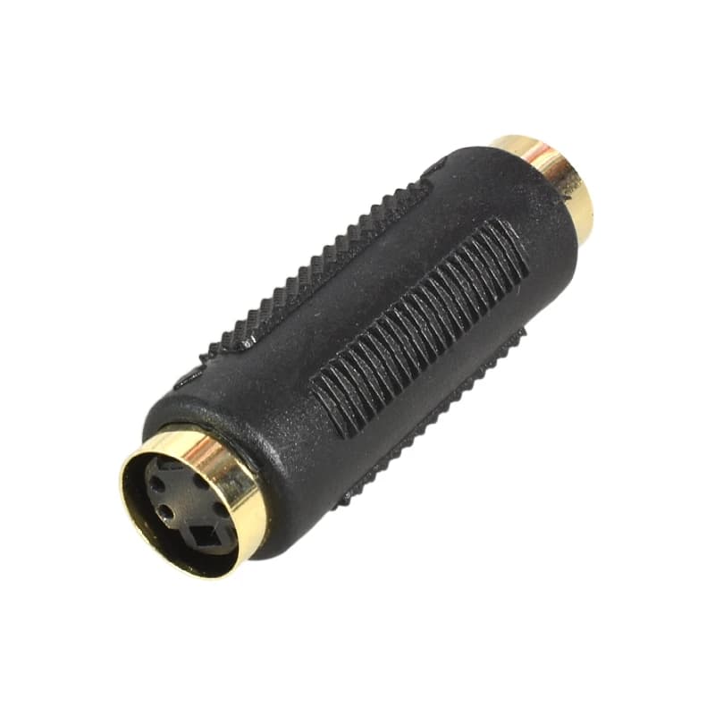 4pin S-Video Female to Female Extension Cable Adapter SVIDEO Golden Plated Audio and Video AV Plug Converter
