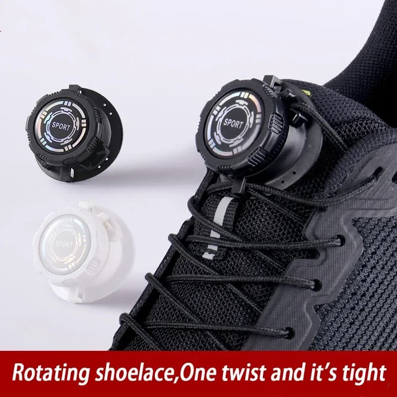 easy installation Swivel Buckle Laces Automatic Shoelaces Without ties Black white Thick Rope Sneakers Shoelace Shoe Accessories