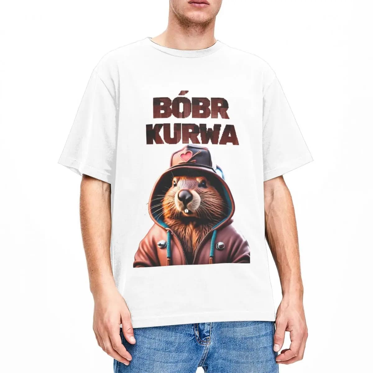 Bobr Kurwa Meme Beaver Men Women T Shirt Cool Beavers Bober Animal Fun Tee Shirt T-Shirts Pure Cotton New Arrival Clothing