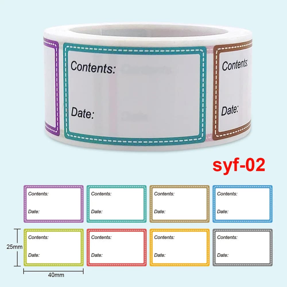 Safe Date Food catalog Storage Self-adhesive Label sticker Kitchen refrigerator blank label sticker Office stationery