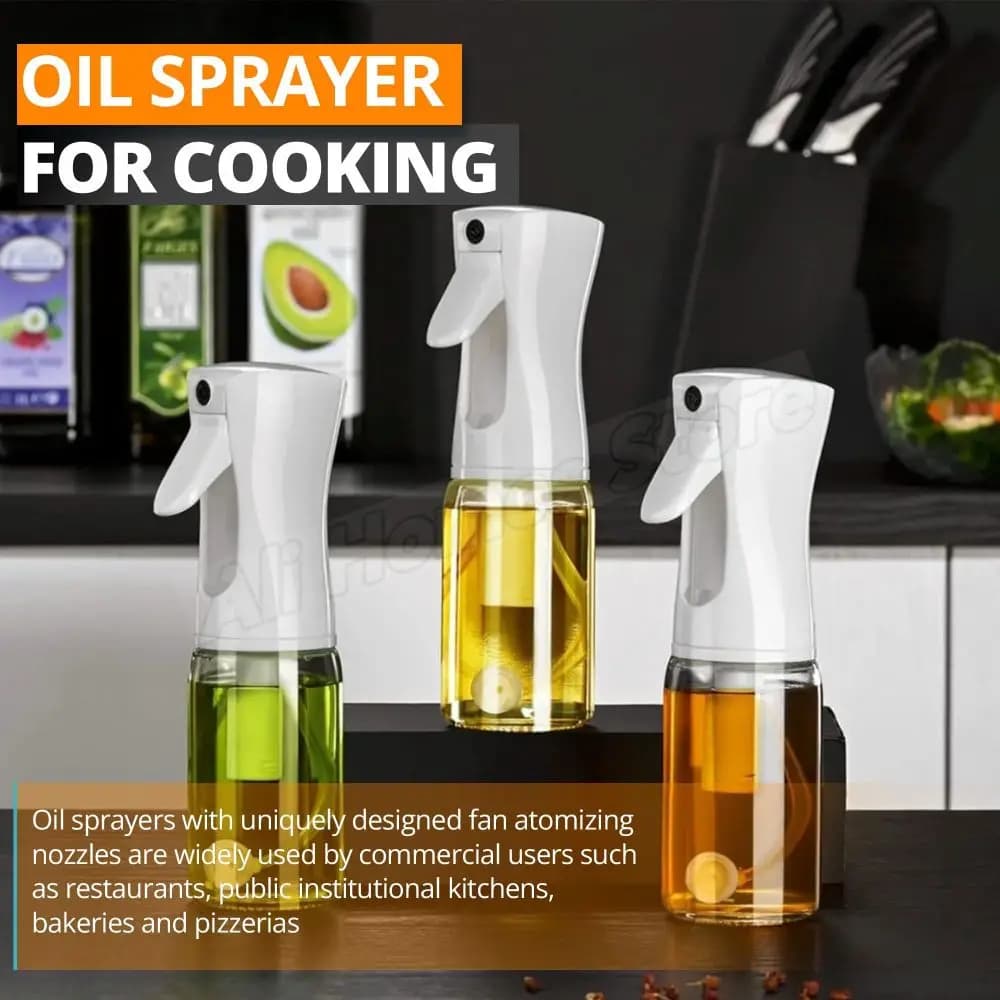 1-2PCS Oil Sprayer Bottle BBQ Baking Olive Oil Spray Roller Bottle kitchen Oil Dispenser Salad 200/300/500ML Oil Cooking Bottle
