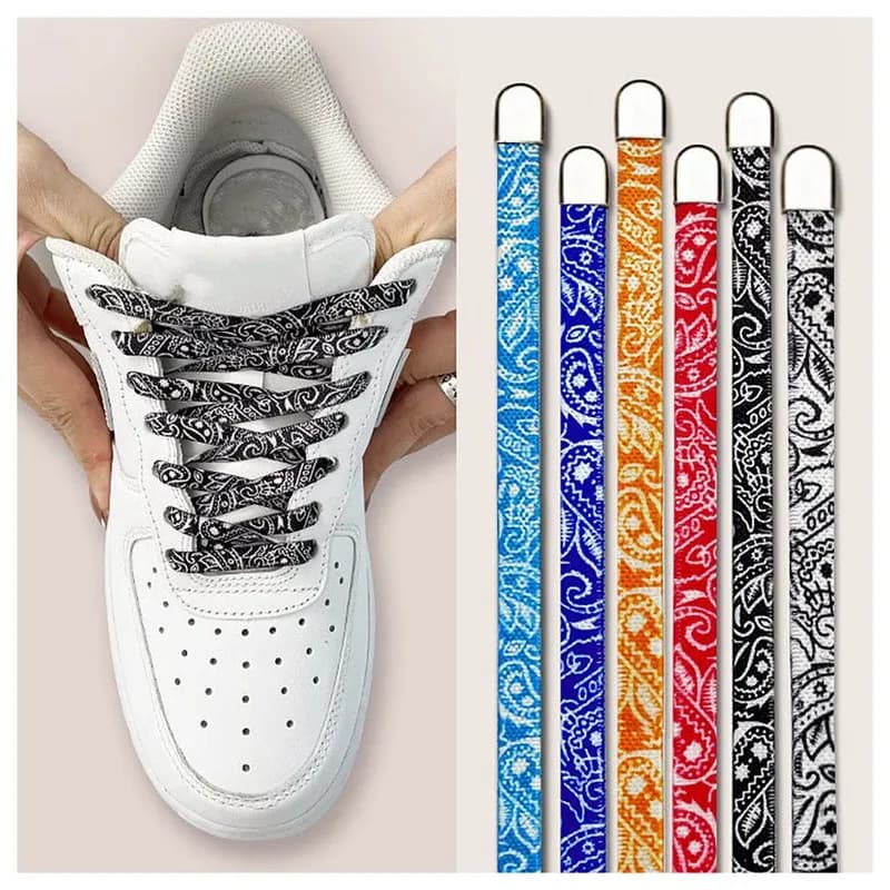 1Pair Elastic laces Sneakers Kids Adult 8MM Flat Shoelace without ties AF1/AJ No tie Shoelaces for Shoes Accessories