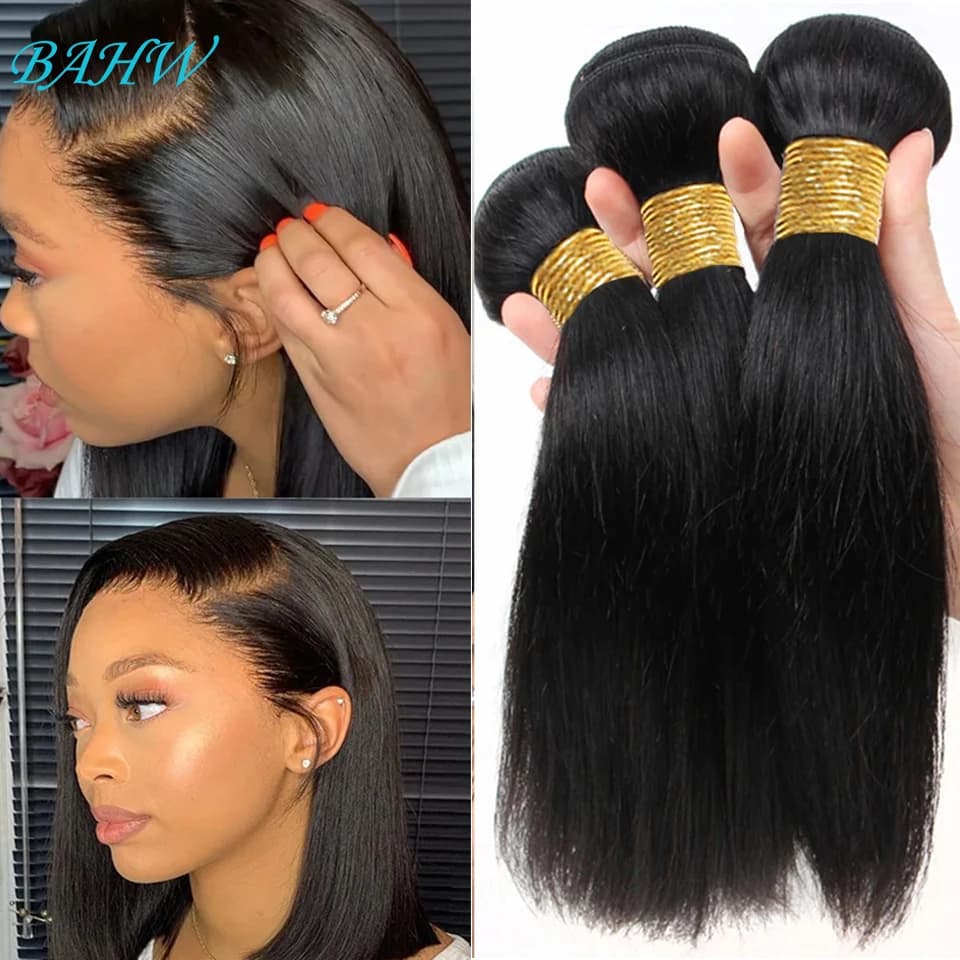 12A Raw Hair Indian Straight Bundles 100% Virgin Human Hair Bundles 1/3/4 PCS Bundles Short Straight Weave Hair Extensions