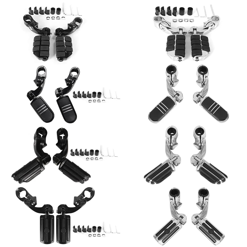 1 1/4" 32mm Motorcycle Foot Rest Highway Engine Guard Foot Pegs Mount Footrest For Harley Touring Honda Kawasaki Suzuki Yamaha