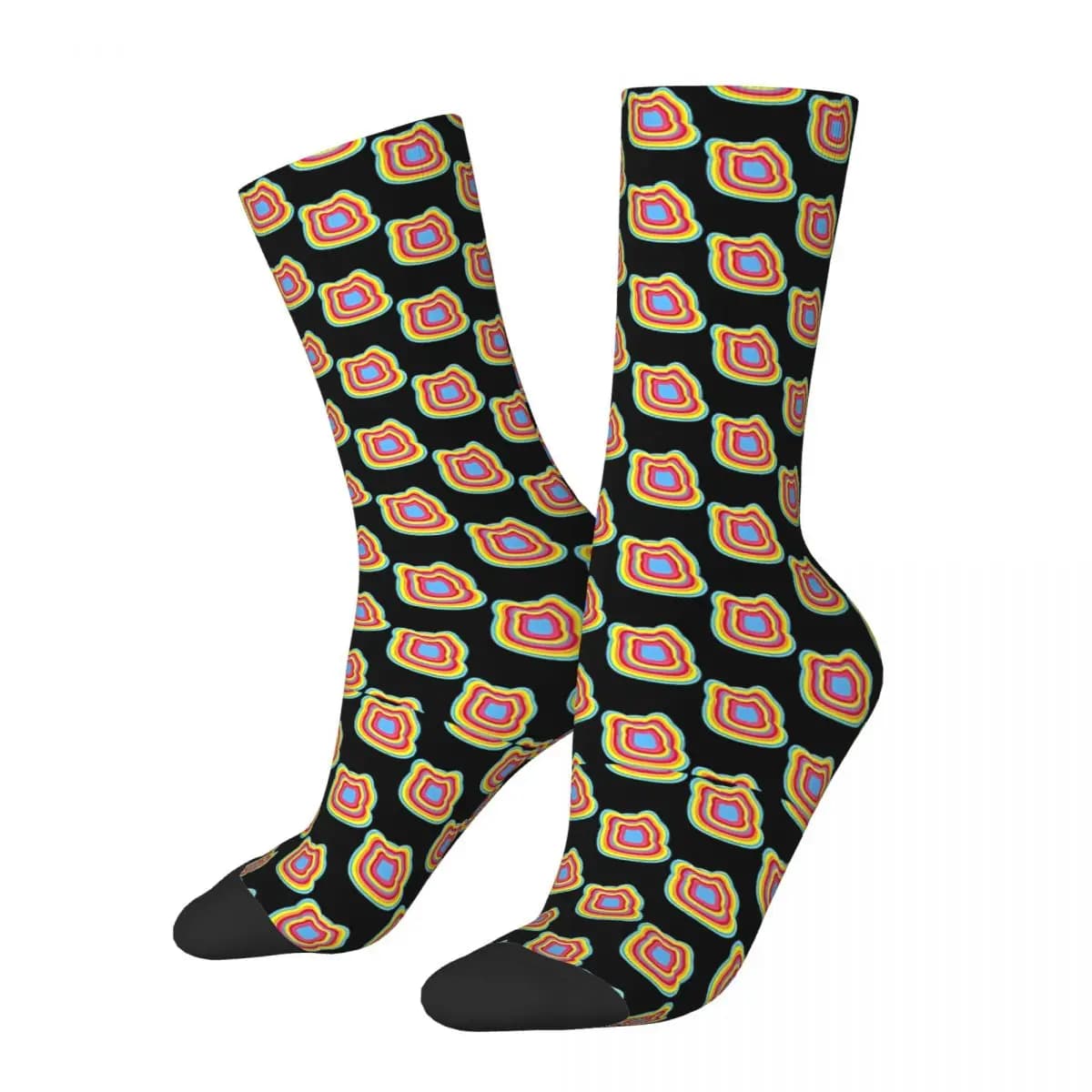 Hip Hop Retro Rainbow Crazy Men's Socks Unisex G-Gumball Harajuku Seamless Printed Funny Novelty Happy Crew Sock Boys Gift