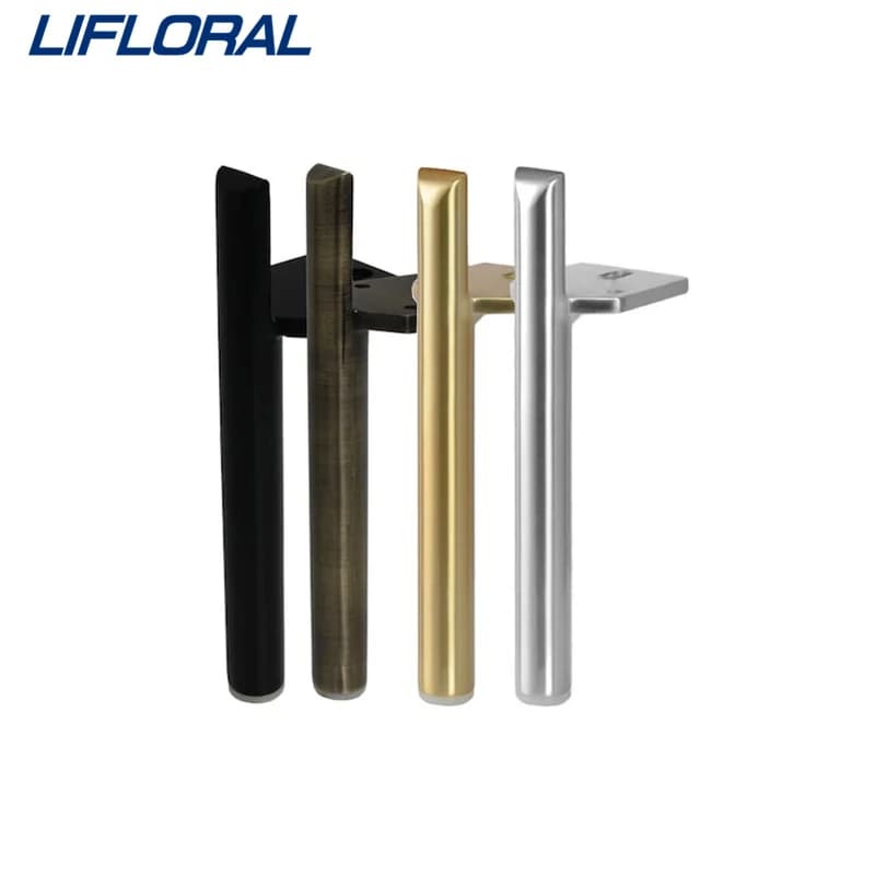 4pcs sets Alloy Furniture Legs Sofa Feet Black Gold Silver Home Bed Tv Cabinet Coffee Table Legs Hardware Replacement Legs