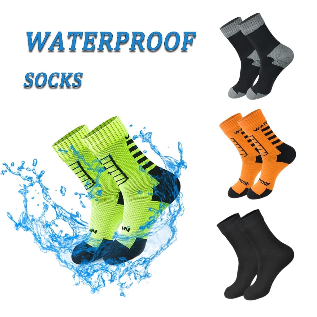 WRELS Waterproof Socks Outdoor Sports Hiking Wading Camping Trekking Winter Skiing Sock Warm Breathable Waterproof Socks