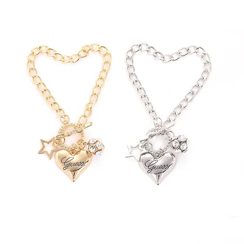 New Arrival Love Heart Charms Bracelets for Women Gold Silver Color Bracelet Bangle Jewelry Europe American Style Gift