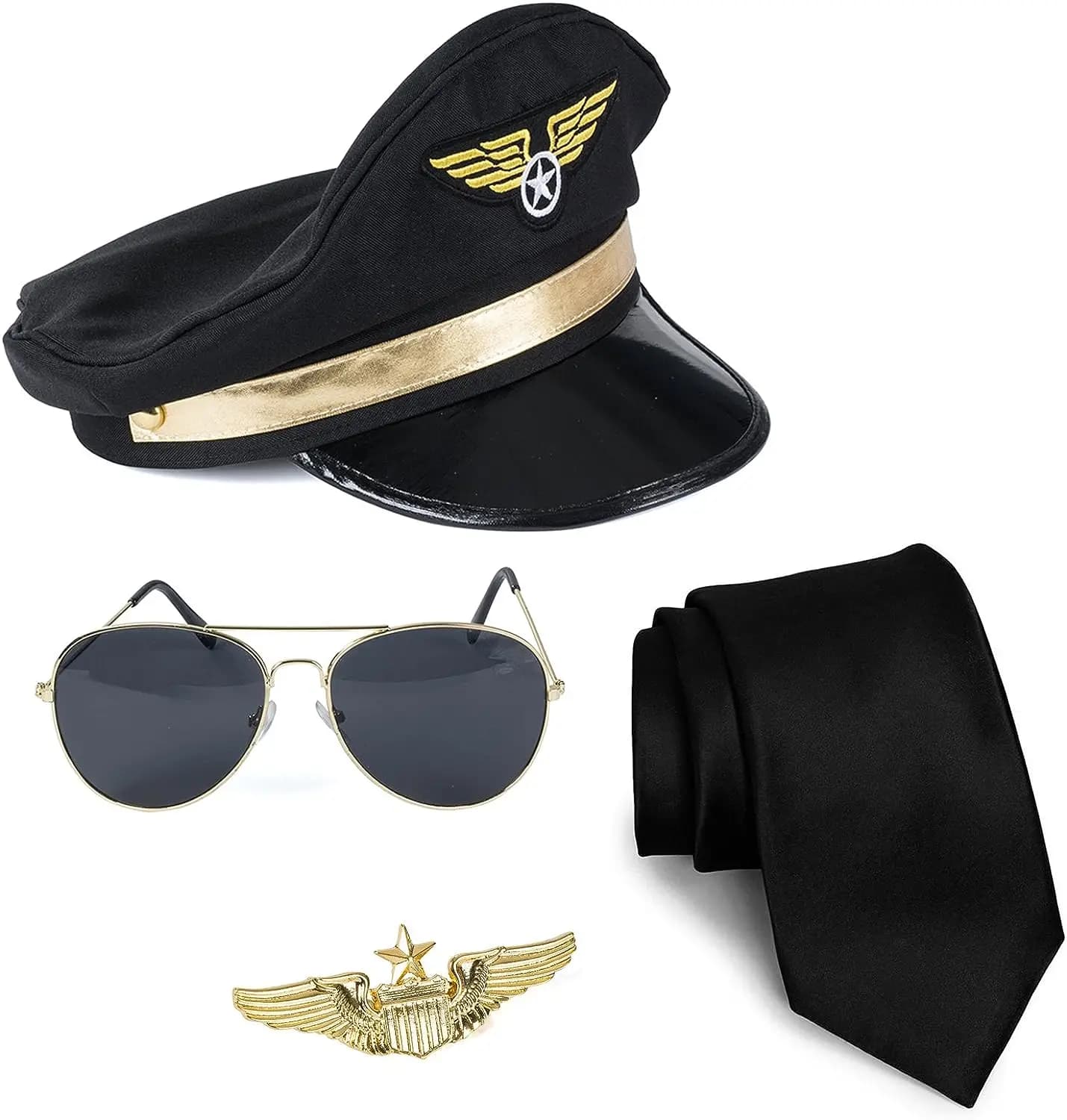 PESENAR Pilot costume accessories set of 4