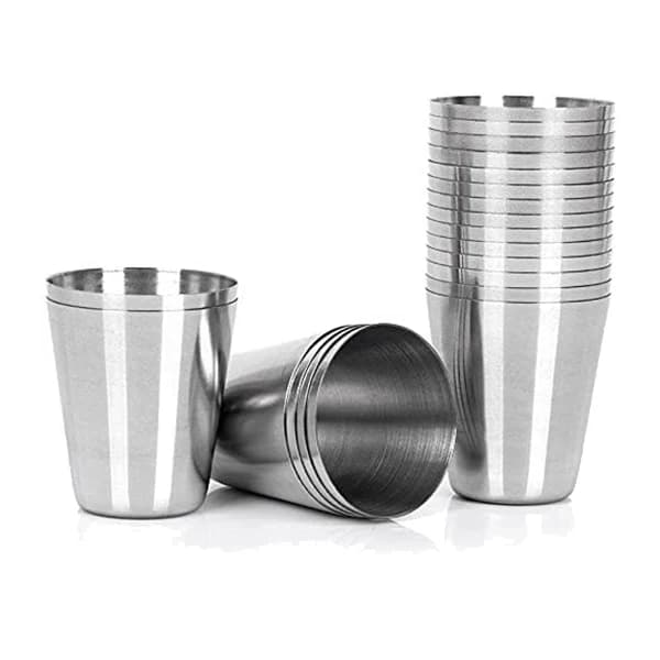 15 Pcs Stainless Steel Shot Glasses Drinking Vessel 30Ml(1Oz) Camping Travel Coffee Tea Cup for Whiskey Tequila Liquor