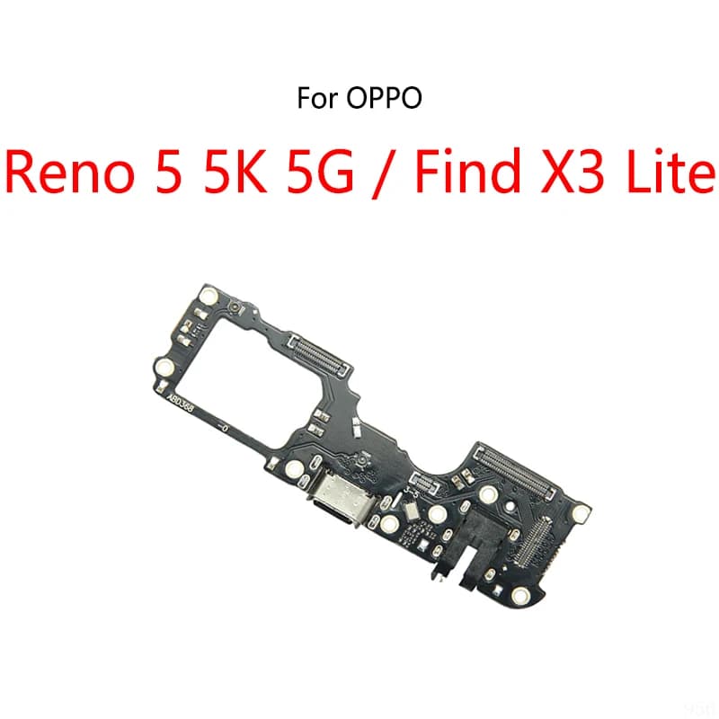 10PCS/Lot For OPPO Reno 5 5K 5G / Find X3 Lite USB Charge Dock Port Socket Plug Connector Flex Cable Charging Board Module
