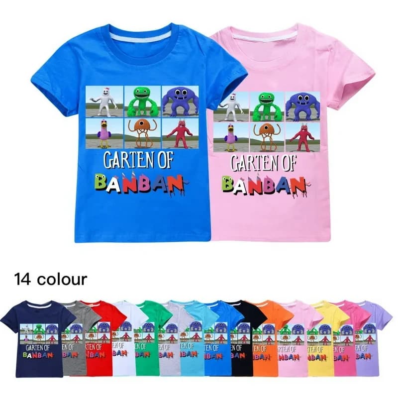 New Game Garten Of BanBan Kids T-shirt Children Summer Clothes Tee Tops Banban Garden Print T Shirt Cartoon Funny O-Neck T Shirt