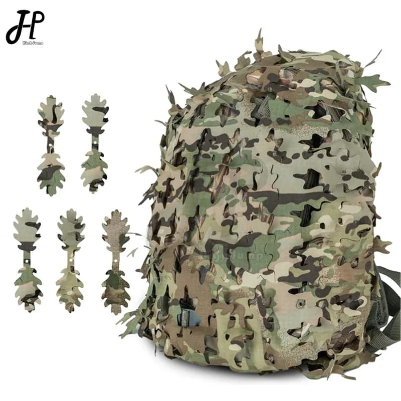 Bionic Camo Net sport Backpack Cover 3D Laser Tree Shape Camouflage Hunting Bags Cover Paintball Paratrooper Hunting Accessories