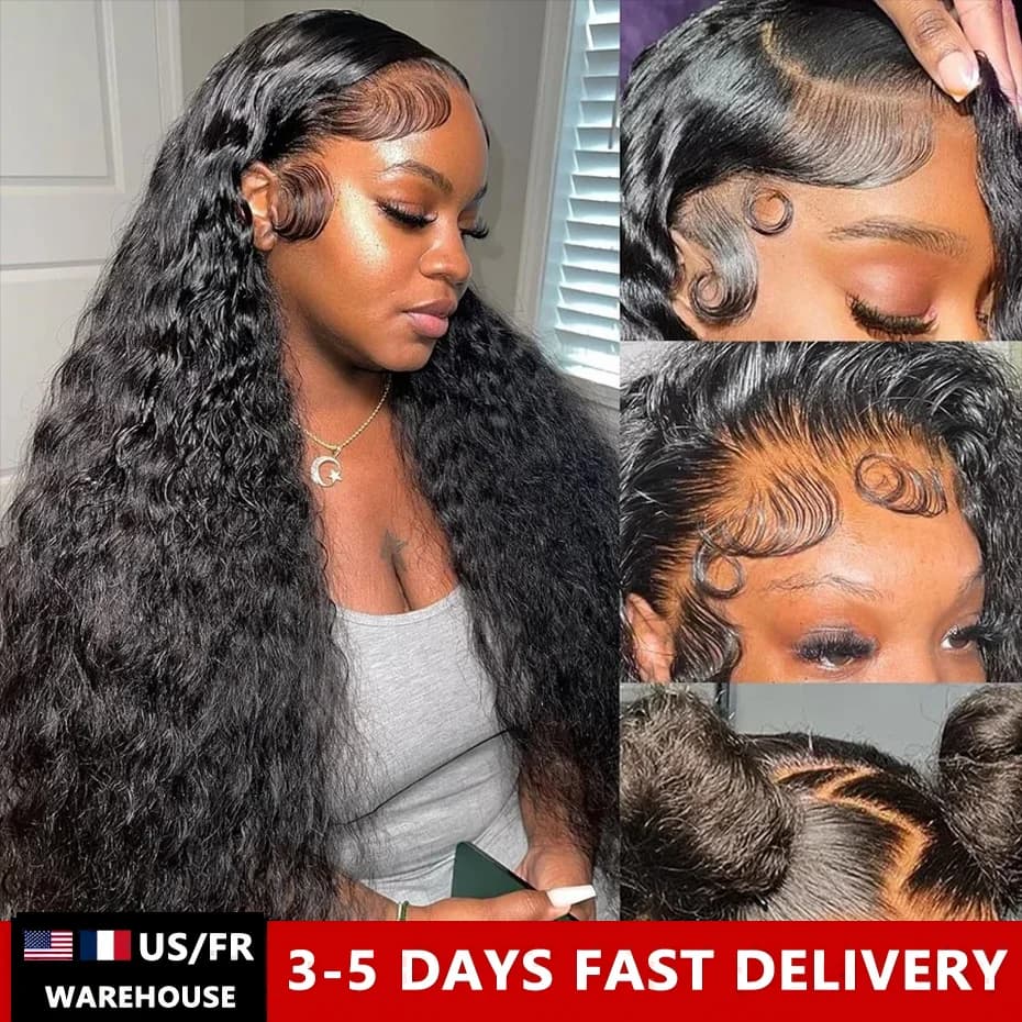 Curly Lace Front Human Hair Wigs For Black Women Pre Plucked Remy Brazilian Hair 13x4 Deep Wave Frontal Wig 13x6 Hd Lace Wig