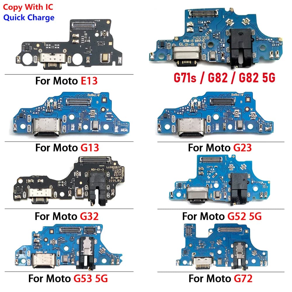 NEW USB Charging Port Socket Board Flex Connector Part For Moto G42 E32 E13 G200 G22 G13 G23 G32 G52 G53 G72 G73 G71S G82 5G G71
