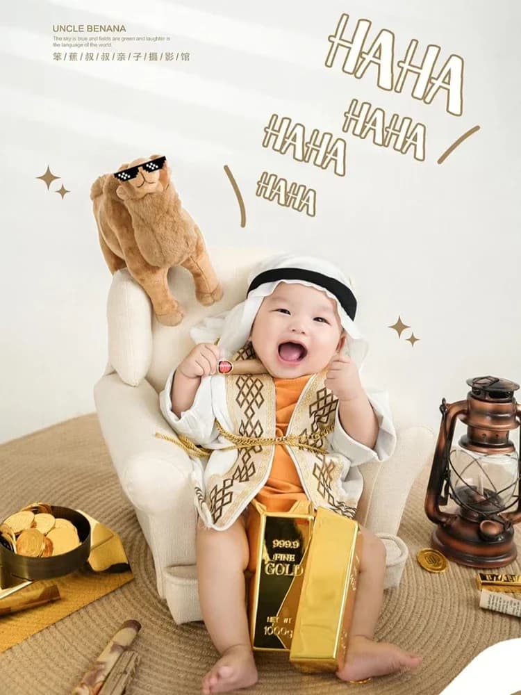 Arab Prince's 100 day old baby's internet celebrity children's photography theme clothing photography clothing 2023 new model