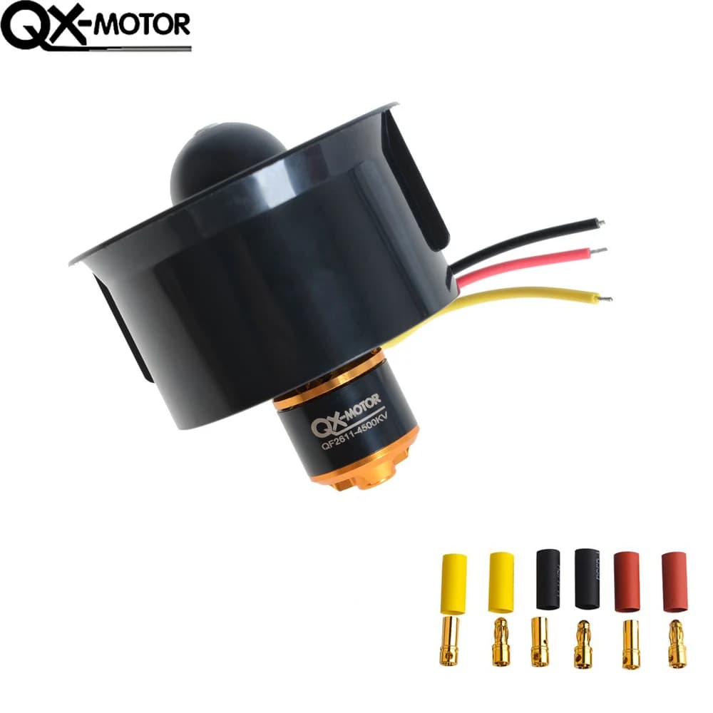 64mm 320W 4500KV Brushless Motor Model RC Airplane Fan 5-Blade Outrunner Ducted