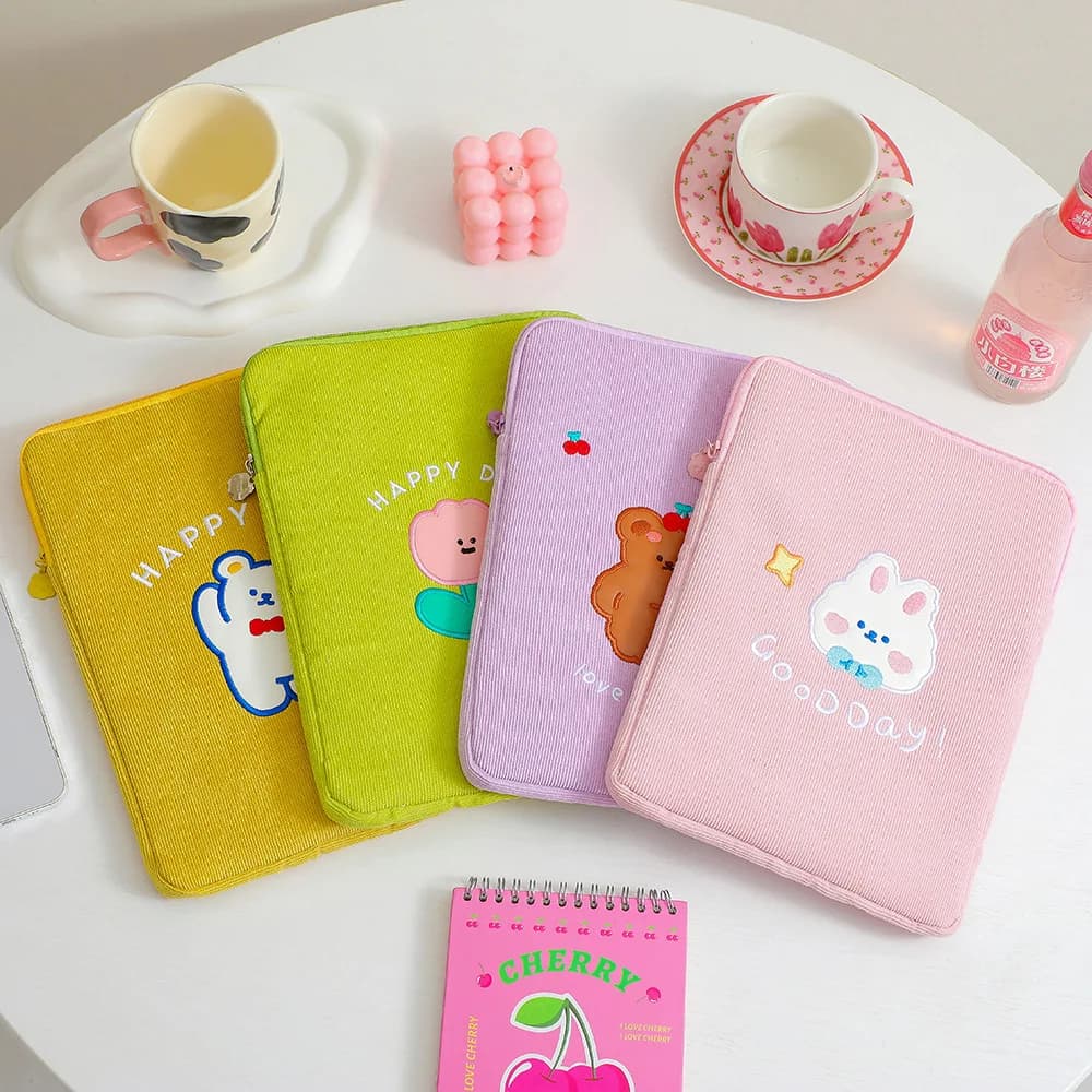 Cute Pouch Case for Samsung Galaxy Tab S6 10.5 SM-T860 T865 S6 Lite 10.4 SM-P610 P615 S7 S8 11 Inch Tablet Universal Sleeve Bags