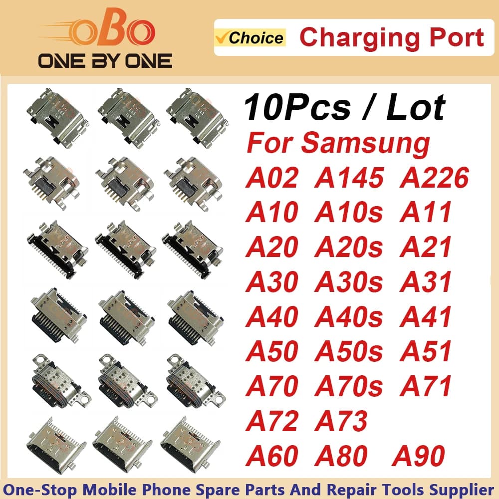 10pcs For Samsung A10s A11 A20s A21s A226 A30s A31 A40 A41 A50s A60 A70s A71 A72 A73 A80 A90 USB Charging Port Charger Connector