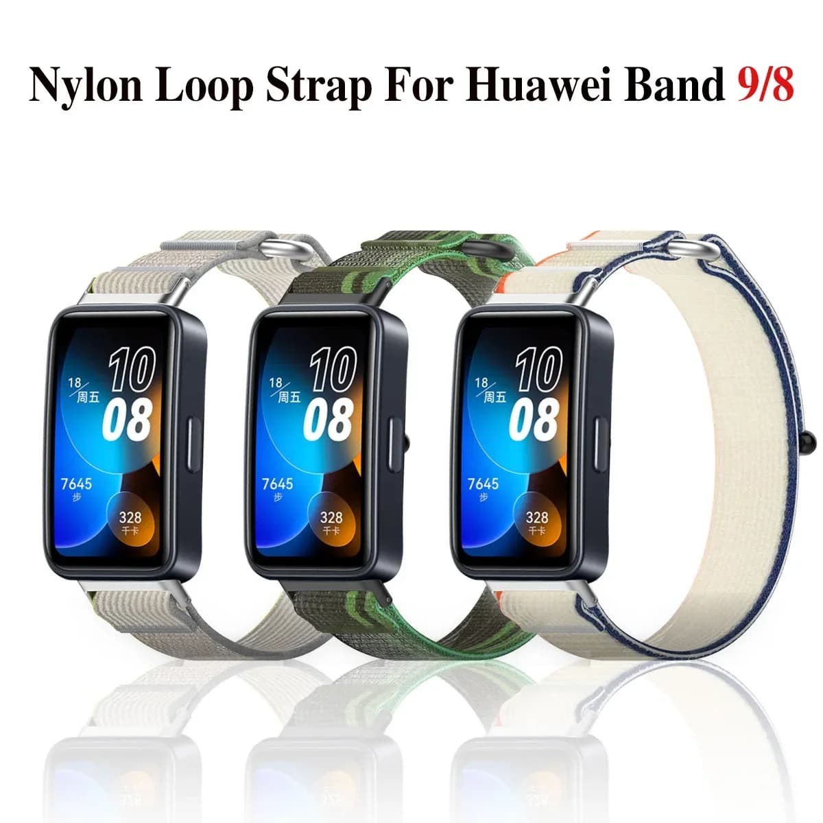 Loop Nylon Strap For huawei band 9 NFC Strap Bracelet Watchband for huawei band 8 NFC Adjustable Smart Watchband Accessories