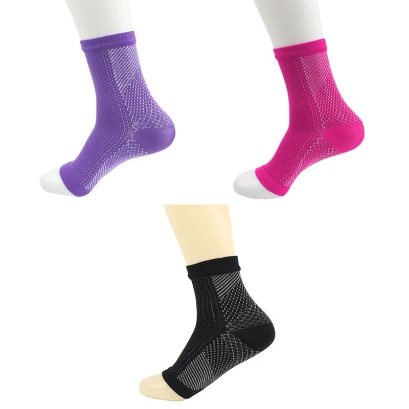 Women Men Anti Fatigue Open Toe Pilates Compression Short Sports Socks Yoga Gym