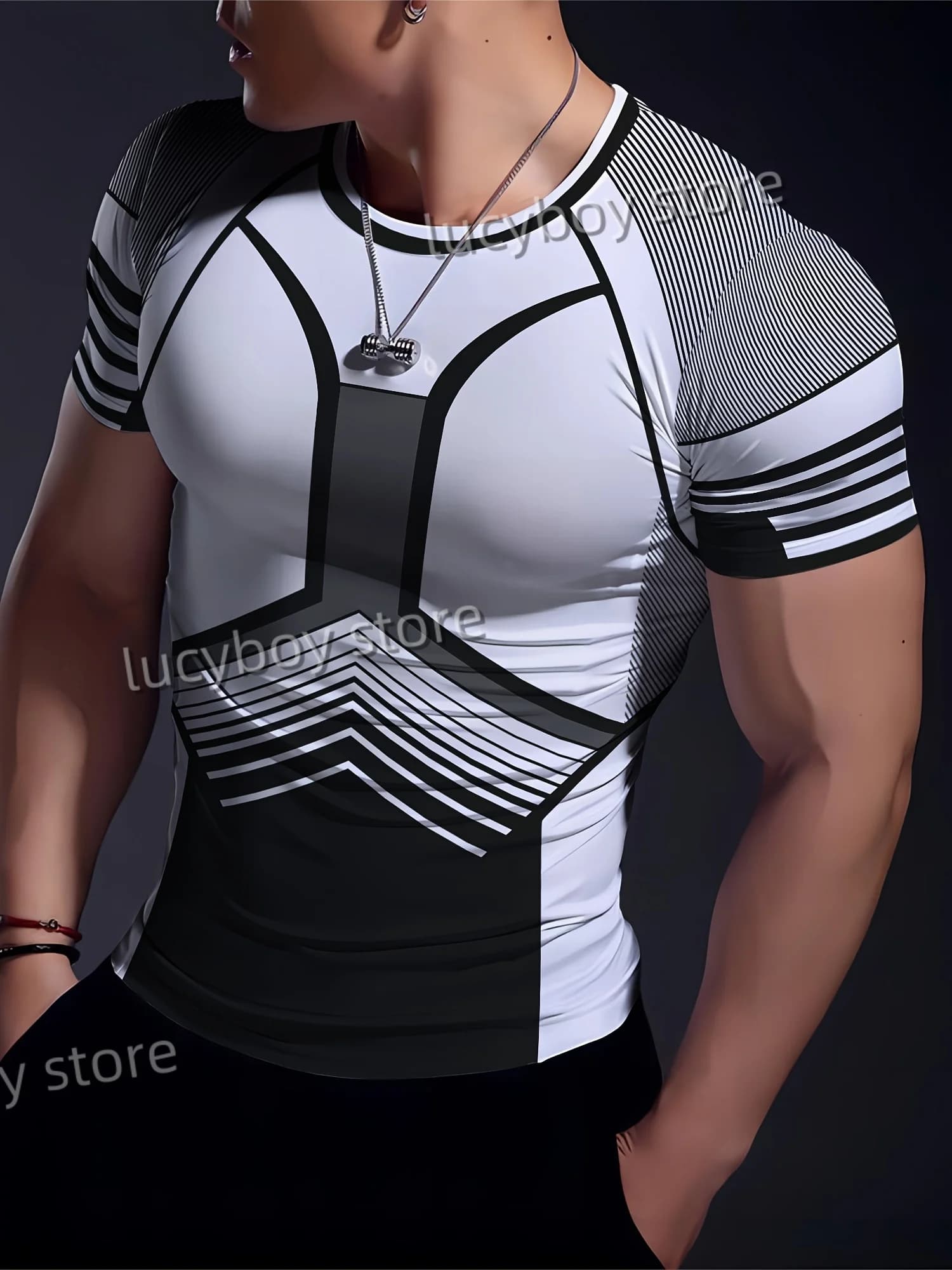 Mens Color blocks T Shirt Muscle Training Tees Short Sleeve Tees Quick Drying Running Sportwear Men Oversized Tops Men Clothing