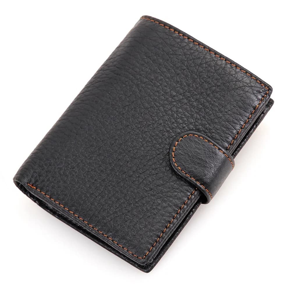 Mens Wallet Genuine Leather Slim Holder Credit Card Trifold Rfid Blocking Wallet For Cash Id Card Bank Card Driver's Documents