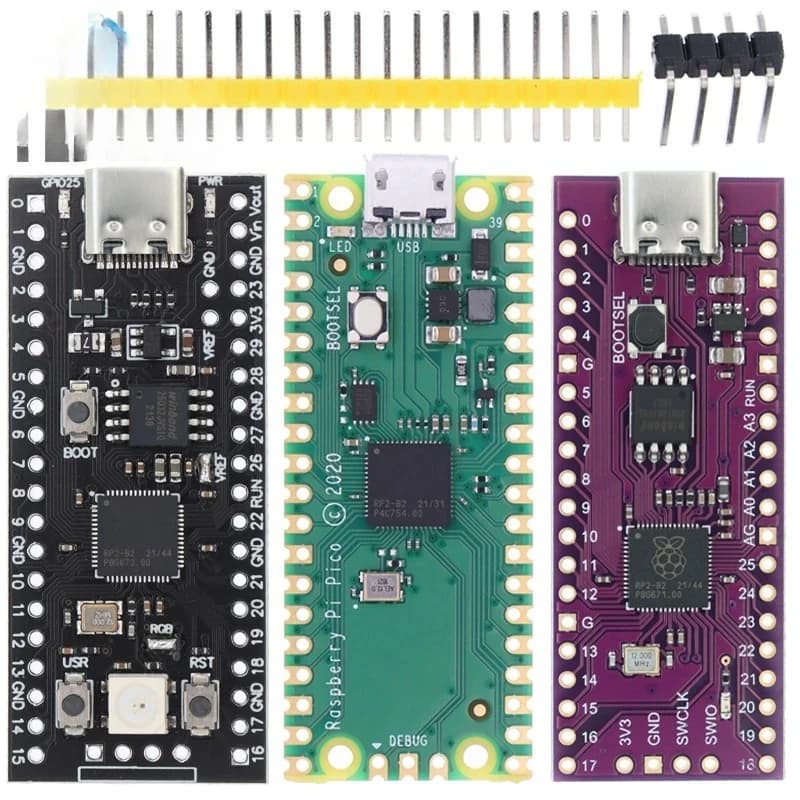 1PCS Official Raspberry Pi Pico Board RP2040 Dual-Core 264KB ARM Low-Power Microcomputers High-Performance Cortex-M0+ Processor
