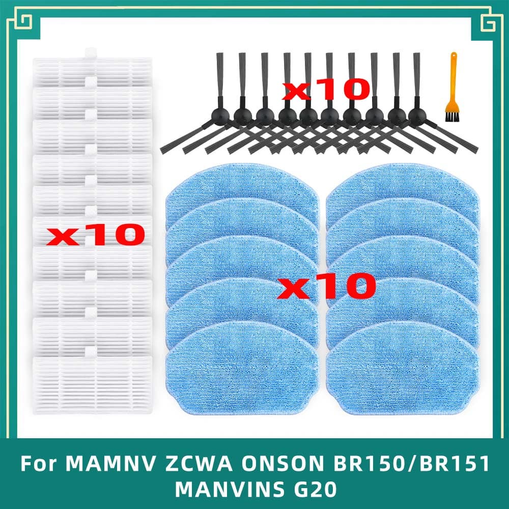 Side Brush Mop Filter Compatible For MAMNV ZCWA ONSON BR150 / BR151 MANVINS G20 / Cecotec Conga 999 Origin X-Treme Genesis Parts