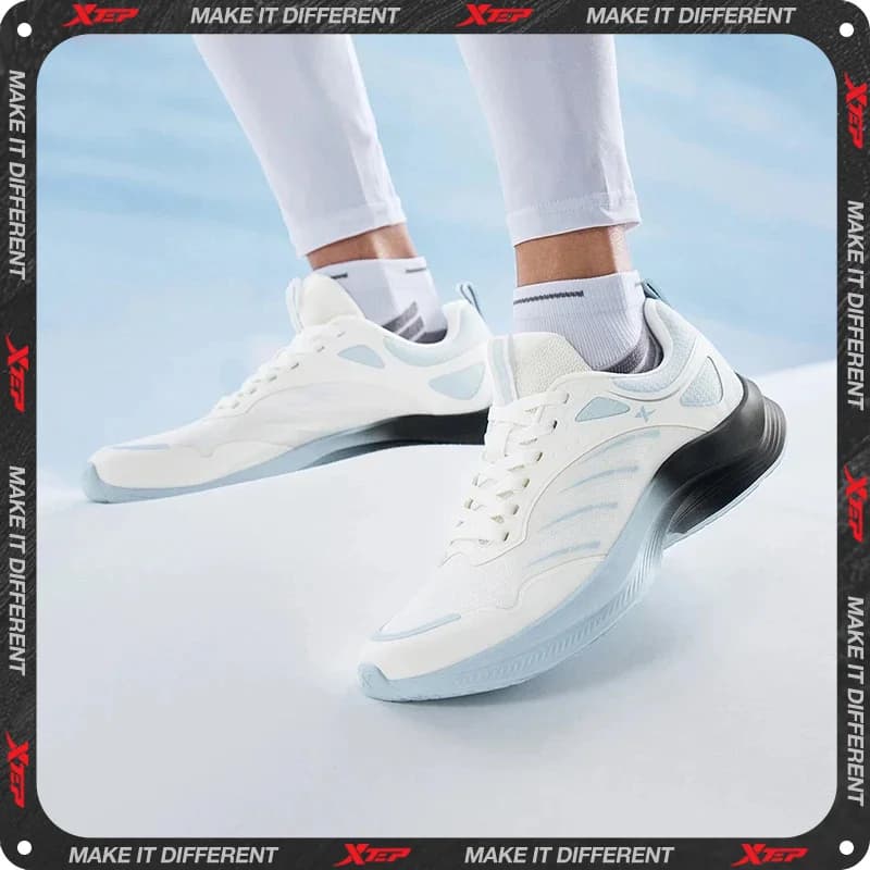 Xtep Running Shoes For Men 2024 Autumn Comfortable Cushioning Lightweight Wear-Resistant Soft Stability Sneakers 876319110085