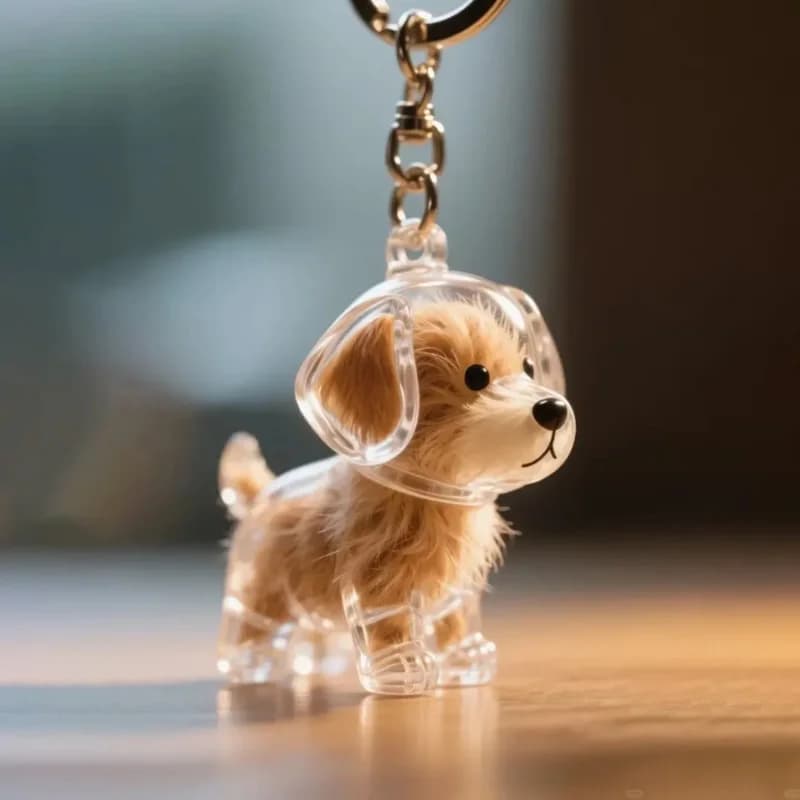 Clear Puppy Hair Memorial Keepsake Capsule Pet's Dog Fur Container DIY Pendant Keychain Decor Pet Lovers Home Display Gifts