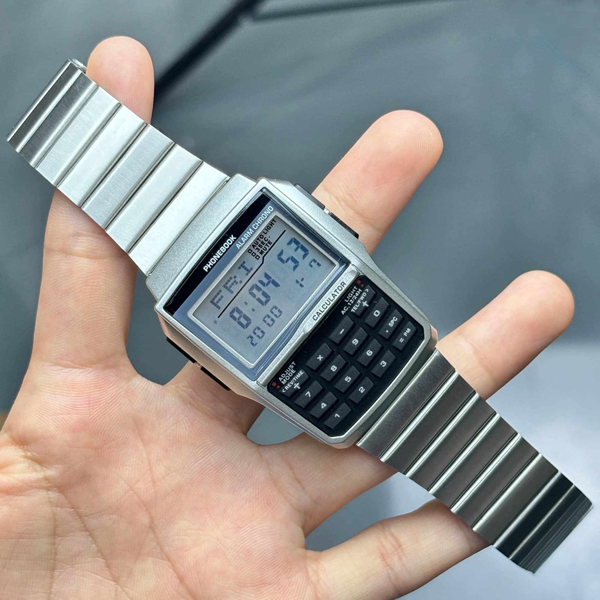 Stainless Steel Alloy Watches Top Luxury Men's Calculator Watches Multifunctional LED Watches Computer Style Explosions