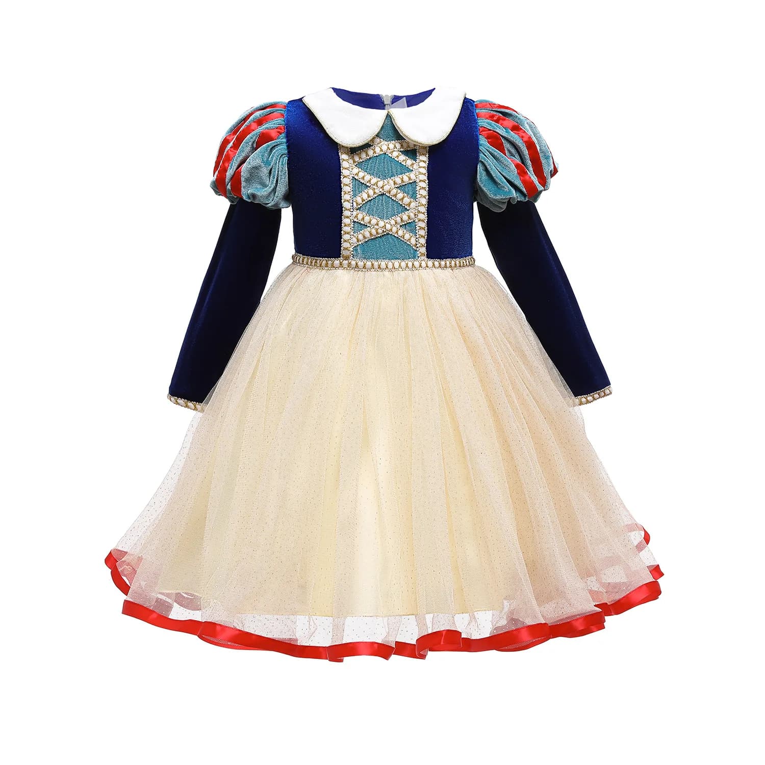 Snow White Dress Princess Cosplay Elsa Velvet Costume Girls Birthday Party Formal for Kids Long Sleeve Baby Girl Sequin Dresses