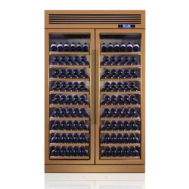 Wine cooler cabinet 200 bottles full 304 stainless steel wine fridge commercial