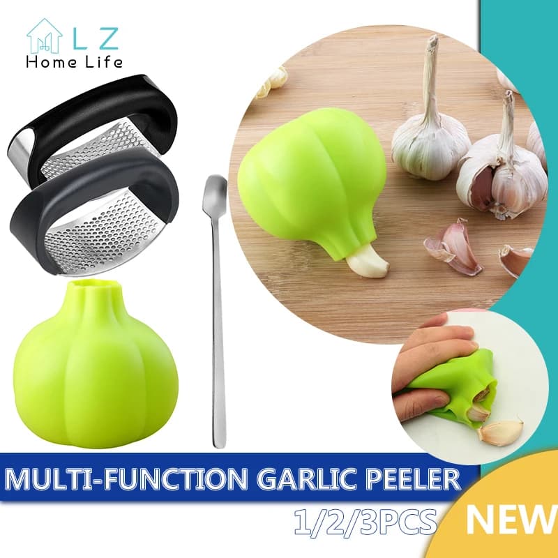 1/2/3pcs Stainless Steel Garlic Press Crusher Manual Garlic Mincer Chopping Garlic Tool Fruit Vegetable Tools Kitchen Gadget