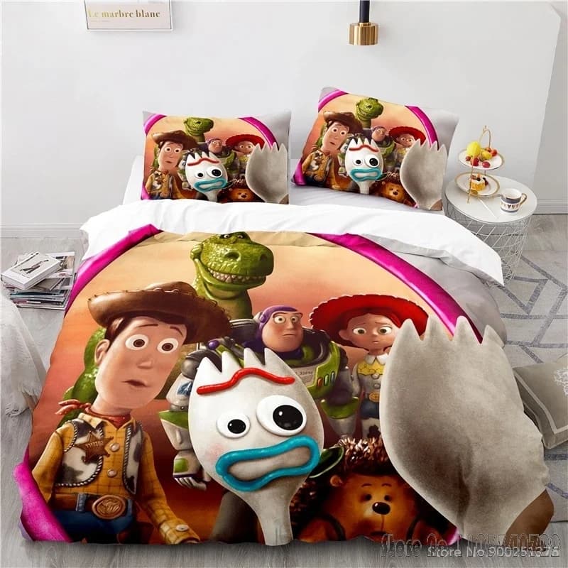Cartoon Toy Story Duvet Cover Set HD Comforter Cover for Kids Bedding Sets Bedclothes Bedroom Decor