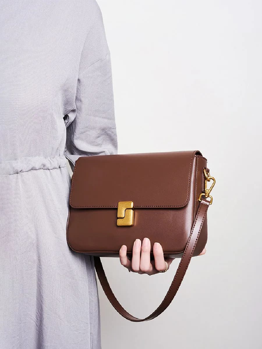 2025 genuine Leather Women Crossbody Bag Luxury Design Small Square Bag Cowhide Women's Commuter Shoulder Bag ladies gift