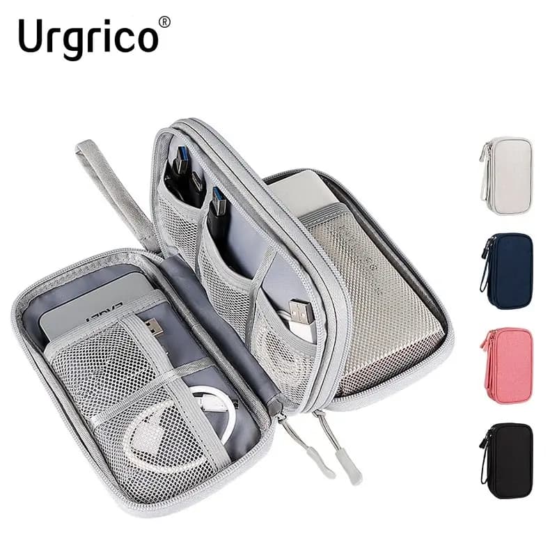 Data Cable Storage Bag Waterproof Portable Carry Case Layers Storage Bag Travel Organizer Bag for Cable Cord USB Charger